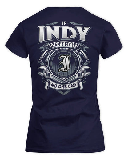 INDY AP81-K4-626 - Personalized Ahmed Quote Apparel “If Ahmed Can't Fix It, No One Can” - Women's Standard T-Shirt - Navy