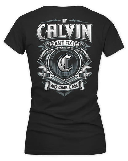 CALVIN AP81-K4-626 - Personalized Ahmed Quote Apparel “If Ahmed Can't Fix It, No One Can” - Women's V-Neck T-Shirt - Black