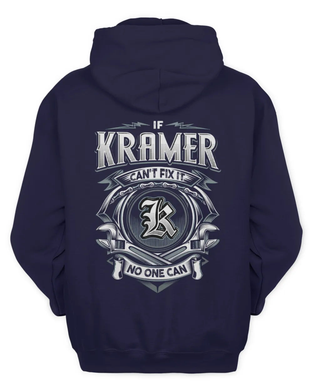 KRAMER AP81-K4-626 - Personalized Ahmed Quote Apparel “If Ahmed Can't Fix It, No One Can” - Unisex Hoodie - Navy