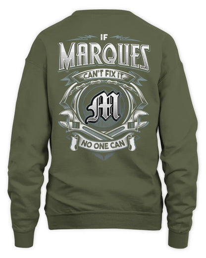 MARQUES AP81-K4-626 - Personalized Ahmed Quote Apparel “If Ahmed Can't Fix It, No One Can” - Unisex Sweatshirt - Military Green