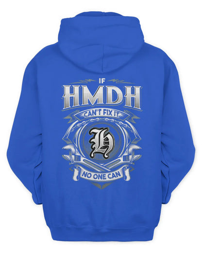 HMDH AP81-K4-626 - Personalized Ahmed Quote Apparel “If Ahmed Can't Fix It, No One Can” - Unisex Hoodie - Royal