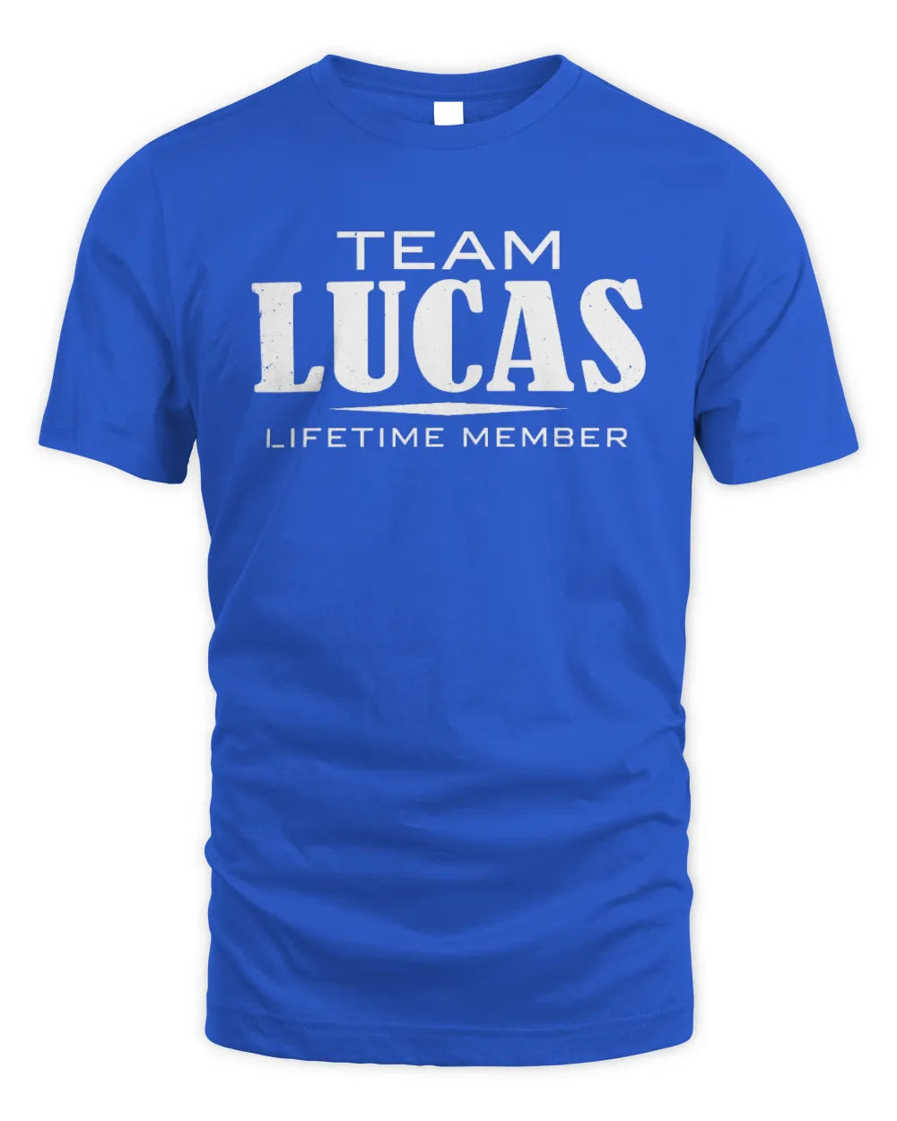LUCAS BL62-K4-128 - Personalized “Team NAME Lifetime Member” - Unisex Standard T-Shirt - Royal