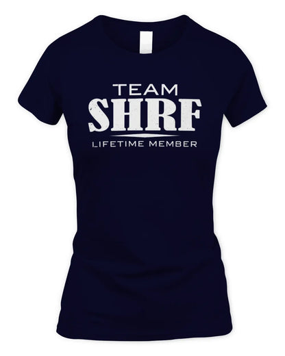 SHRF BL62-K4-128 - Personalized “Team NAME Lifetime Member” - Women's Standard T-Shirt - Navy