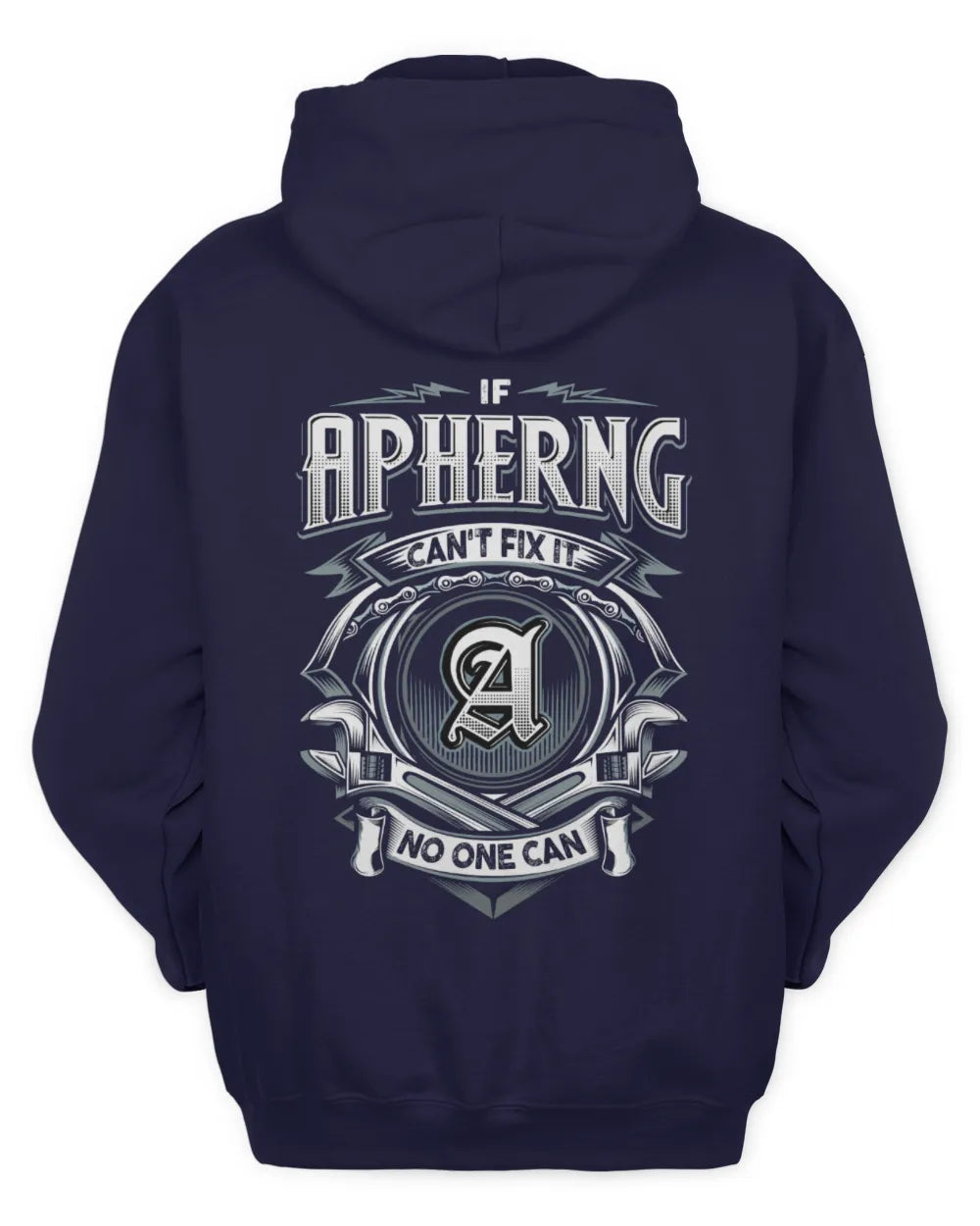 APHERNG AP81-K4-626 - Personalized Ahmed Quote Apparel “If Ahmed Can't Fix It, No One Can” - Unisex Hoodie - Navy