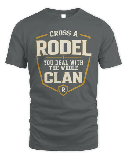 RODEL NT1-K008 Cross A/An NAME, You Deal With the Whole Clan | Personalized Vintage T-Shirt - Unisex Standard T-Shirt - Charcoal