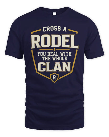 RODEL NT1-K008 Cross A/An NAME, You Deal With the Whole Clan | Personalized Vintage T-Shirt - Unisex Standard T-Shirt - Navy