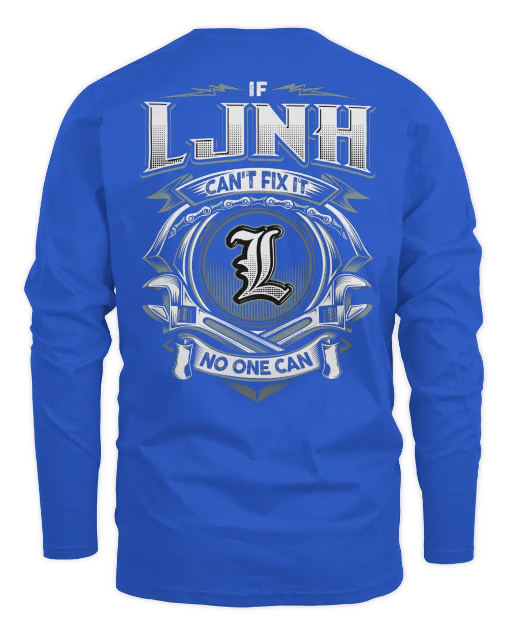 LJNH AP81-K4-626 - Personalized Ahmed Quote Apparel “If Ahmed Can't Fix It, No One Can” - Men's Long Sleeved T-Shirt - Royal