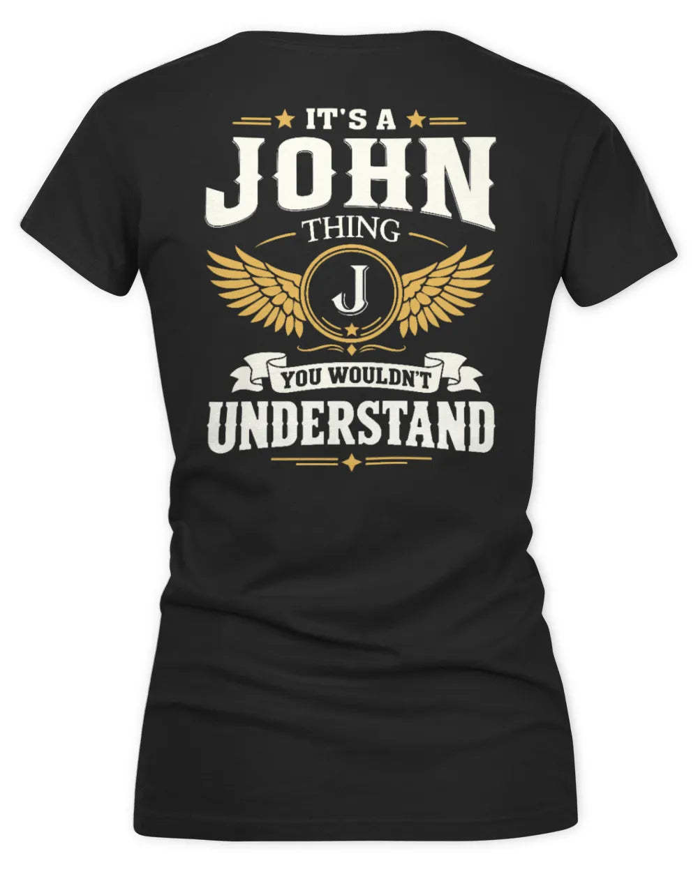 JOHN KT06-M008 It’s a [NAME] Thing – You Wouldn’t Understand | Personalized Vintage T-Shirt - Women's V-Neck T-Shirt - Black