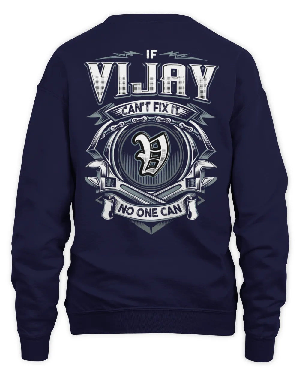 VIJAY AP81-K4-626 - Personalized Ahmed Quote Apparel “If Ahmed Can't Fix It, No One Can” - Unisex Sweatshirt - Navy