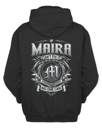 MAIRA AP81-K4-626 - Personalized Ahmed Quote Apparel “If Ahmed Can't Fix It, No One Can” - Unisex Hoodie - Black
