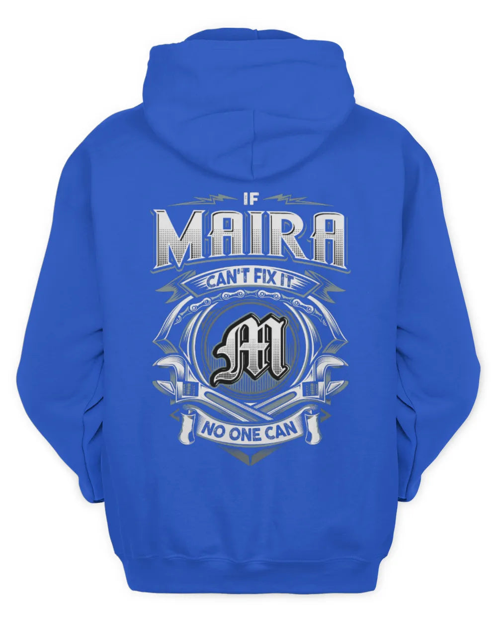 MAIRA AP81-K4-626 - Personalized Ahmed Quote Apparel “If Ahmed Can't Fix It, No One Can” - Unisex Hoodie - Royal