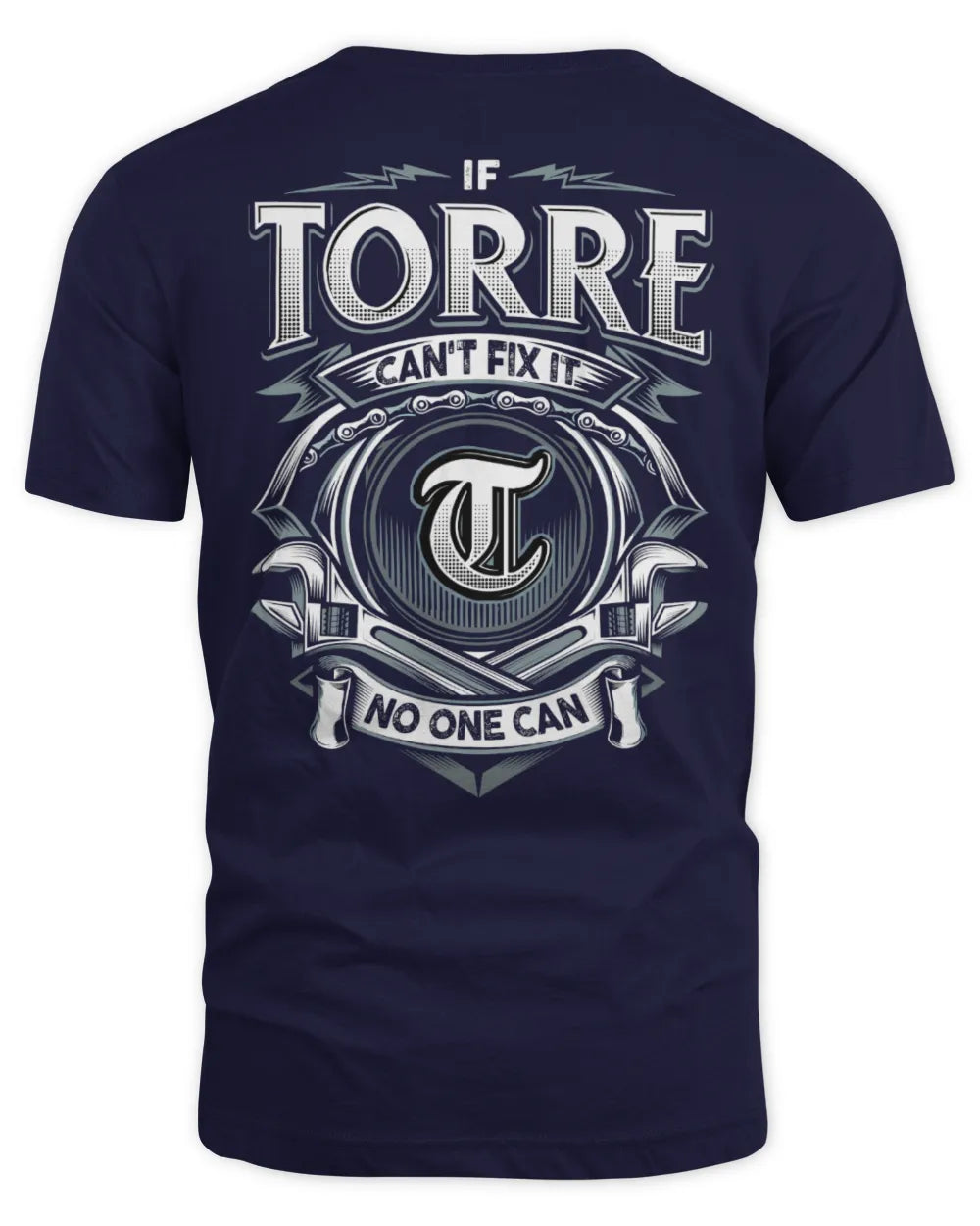 TORRE AP81-K4-626 - Personalized Ahmed Quote Apparel “If Ahmed Can't Fix It, No One Can” - Unisex Standard T-Shirt - Navy