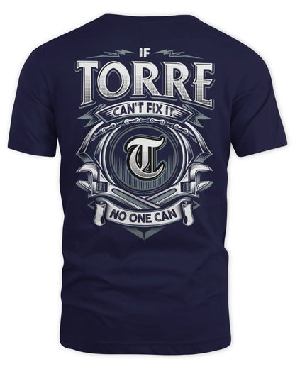 TORRE AP81-K4-626 - Personalized Ahmed Quote Apparel “If Ahmed Can't Fix It, No One Can” - Unisex Standard T-Shirt - Navy