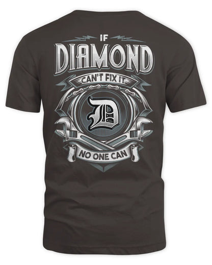 DIAMOND AP81-K4-626 - Personalized Ahmed Quote Apparel “If Ahmed Can't Fix It, No One Can” - Unisex Standard T-Shirt - Dark Chocolate