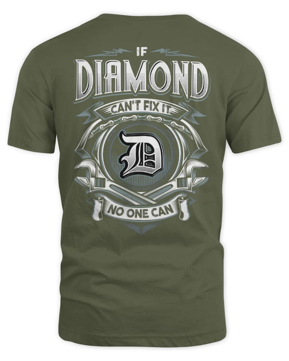 DIAMOND AP81-K4-626 - Personalized Ahmed Quote Apparel “If Ahmed Can't Fix It, No One Can” - Unisex Standard T-Shirt - Military Green