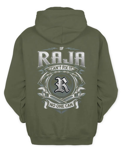 RAJA AP81-K4-626 - Personalized Ahmed Quote Apparel “If Ahmed Can't Fix It, No One Can” - Unisex Hoodie - Military Green