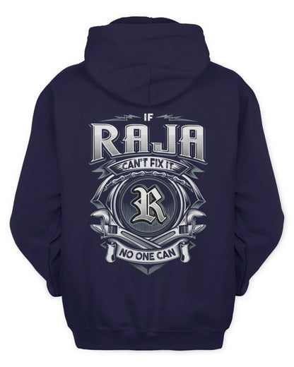 RAJA AP81-K4-626 - Personalized Ahmed Quote Apparel “If Ahmed Can't Fix It, No One Can” - Unisex Hoodie - Navy
