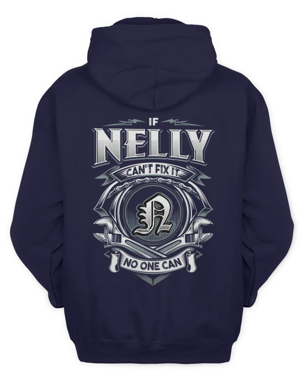 NELLY AP81-K4-626 - Personalized Ahmed Quote Apparel “If Ahmed Can't Fix It, No One Can” - Unisex Hoodie - Navy