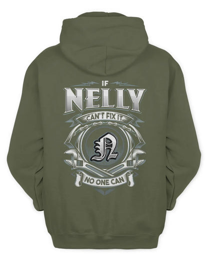 NELLY AP81-K4-626 - Personalized Ahmed Quote Apparel “If Ahmed Can't Fix It, No One Can” - Unisex Hoodie - Military Green