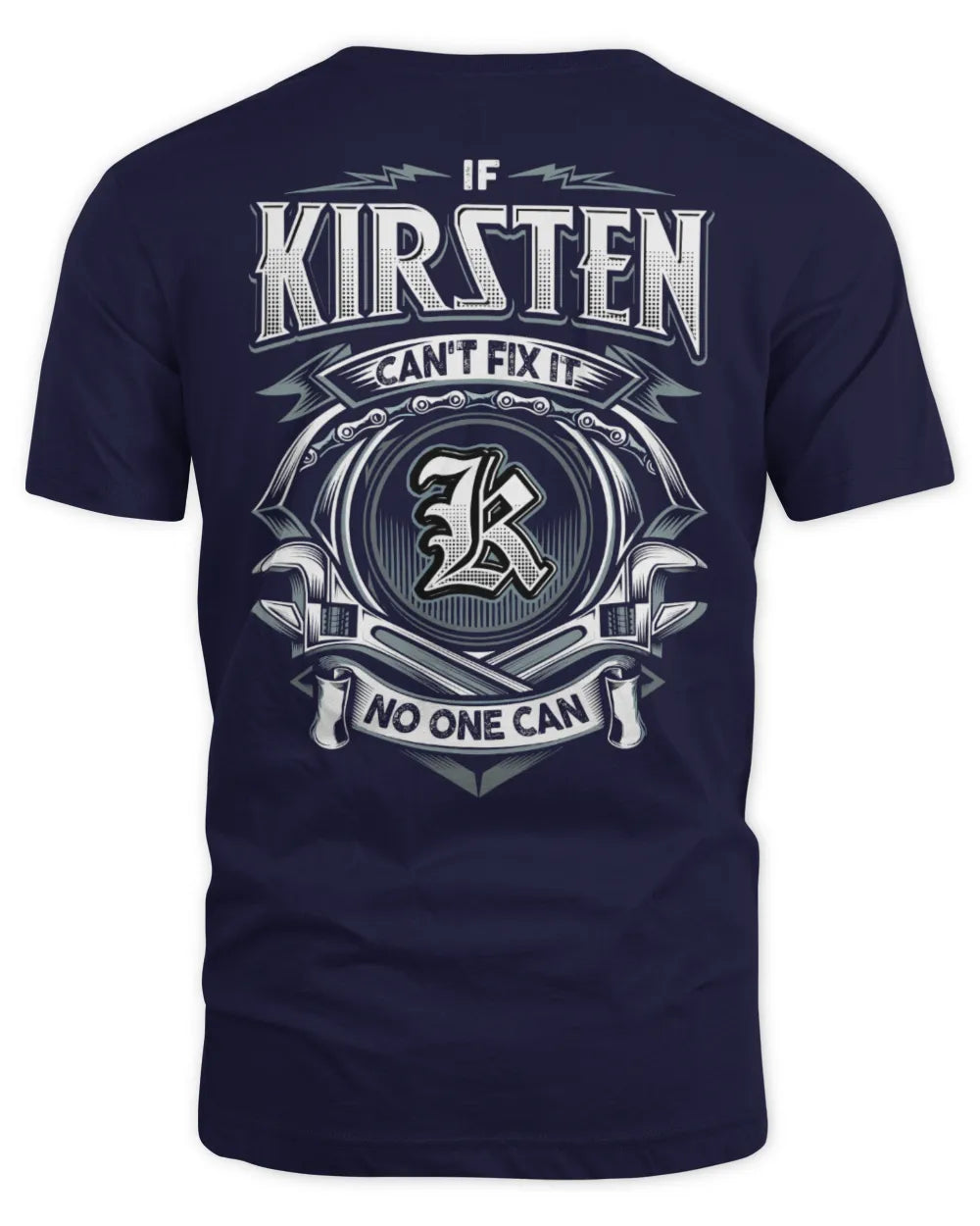 KIRSTEN AP81-K4-626 - Personalized Ahmed Quote Apparel “If Ahmed Can't Fix It, No One Can” - Unisex Standard T-Shirt - Navy