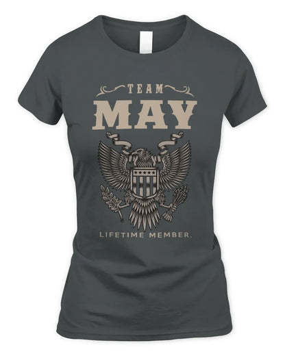 MAY TP06-K82 – Personalized Classic Style Apparel “Team NAME Lifetime Member” - Women's Standard T-Shirt - Charcoal