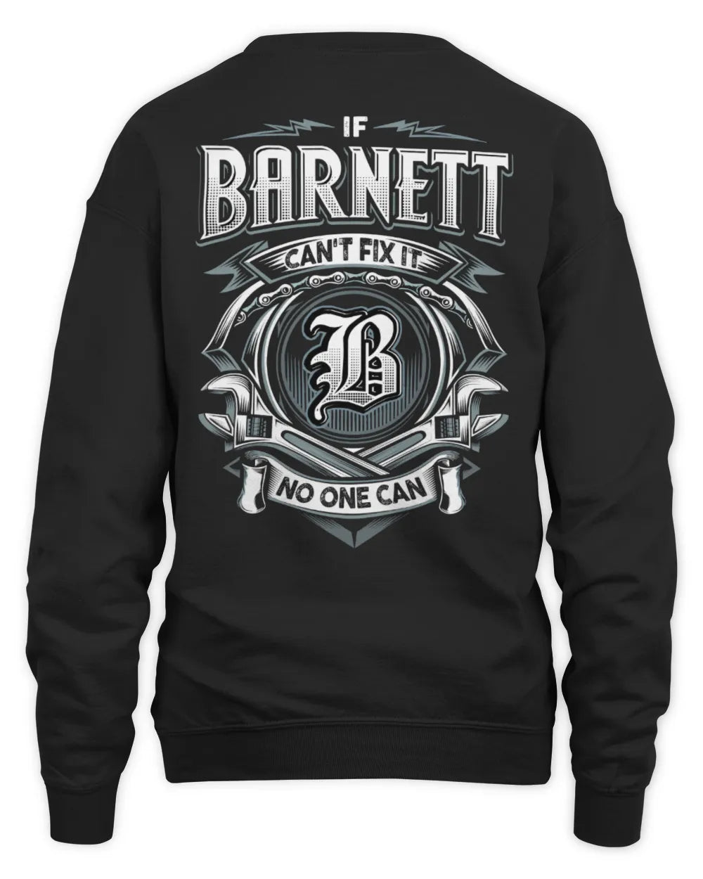 BARNETT AP81-K4-626 - Personalized Ahmed Quote Apparel “If Ahmed Can't Fix It, No One Can” - Unisex Sweatshirt - Black