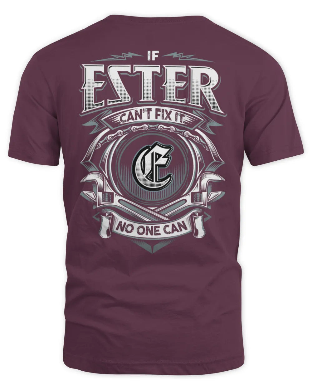 ESTER AP81-K4-626 - Personalized Ahmed Quote Apparel “If Ahmed Can't Fix It, No One Can” - Unisex Standard T-Shirt - Maroon