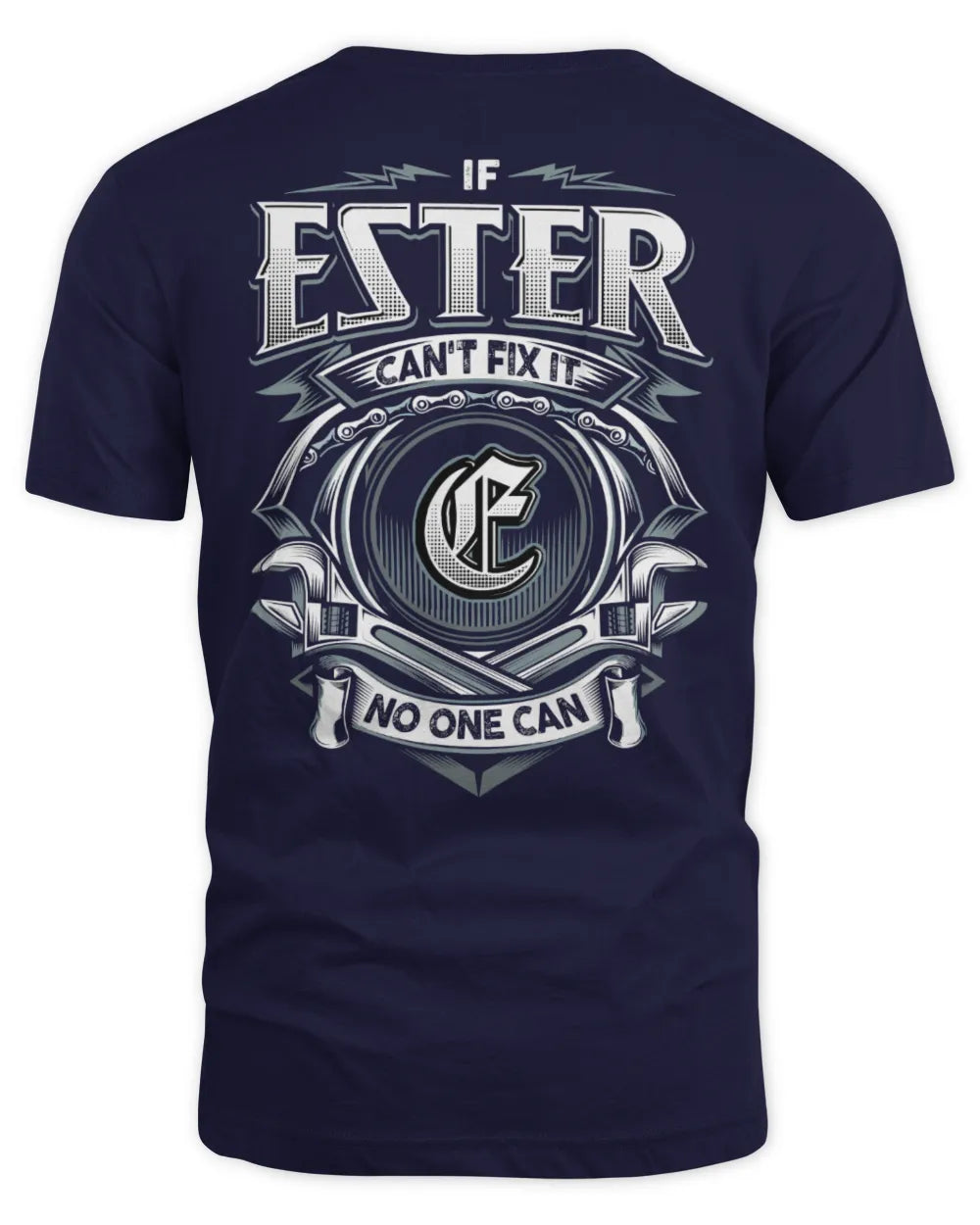 ESTER AP81-K4-626 - Personalized Ahmed Quote Apparel “If Ahmed Can't Fix It, No One Can” - Unisex Standard T-Shirt - Navy