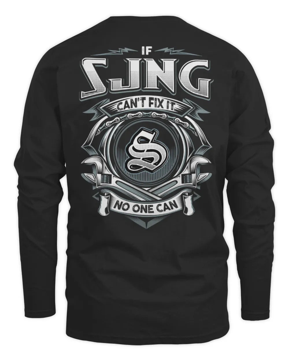 SJNG AP81-K4-626 - Personalized Ahmed Quote Apparel “If Ahmed Can't Fix It, No One Can” - Men's Long Sleeved T-Shirt - Black