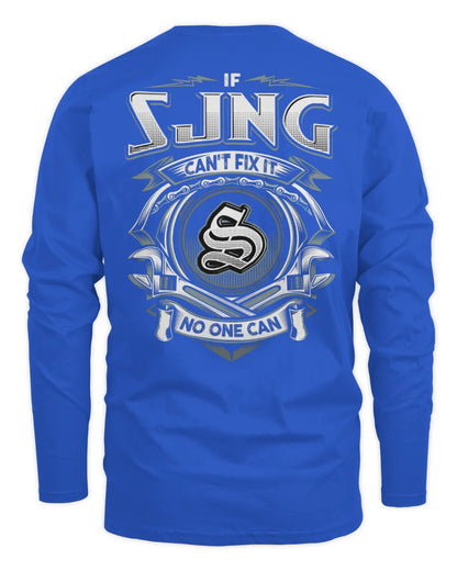 SJNG AP81-K4-626 - Personalized Ahmed Quote Apparel “If Ahmed Can't Fix It, No One Can” - Men's Long Sleeved T-Shirt - Royal