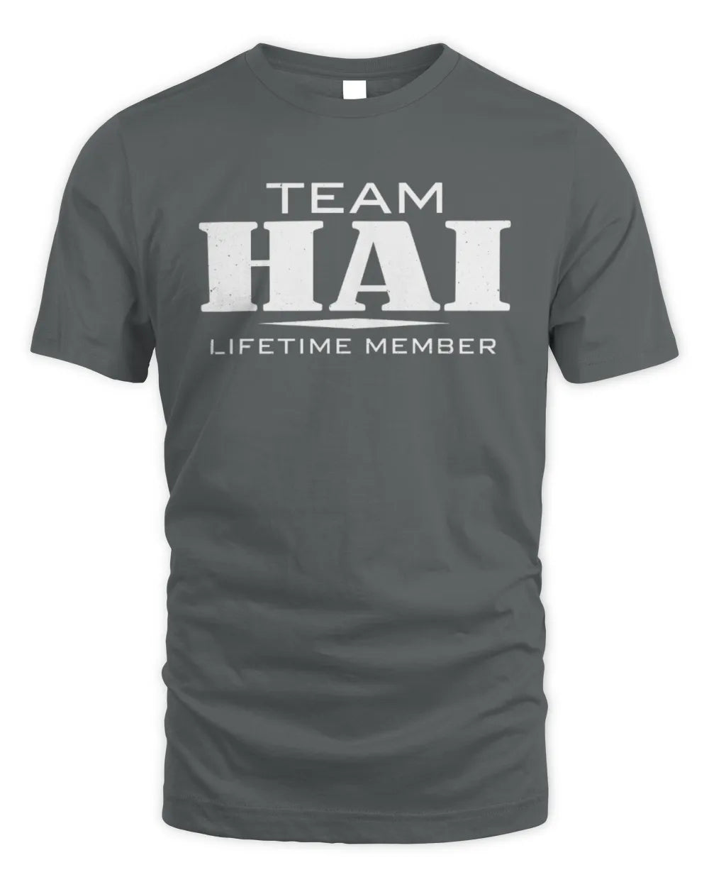 HAI BL62-K4-128 - Personalized “Team NAME Lifetime Member” - Unisex Standard T-Shirt - Charcoal