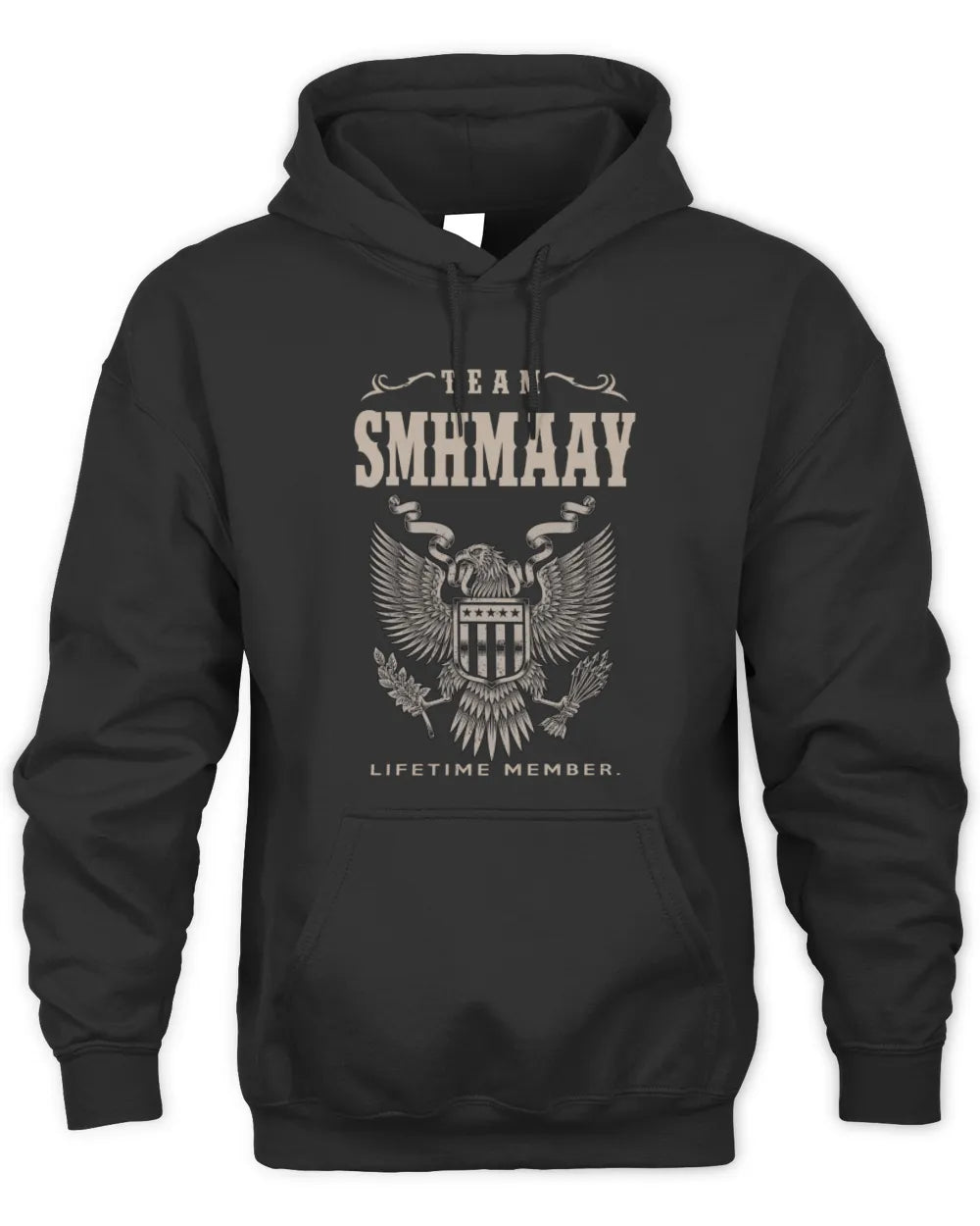 SMHMAAY TP06-K82 – Personalized Classic Style Apparel “Team NAME Lifetime Member” - Unisex Hoodie - Black