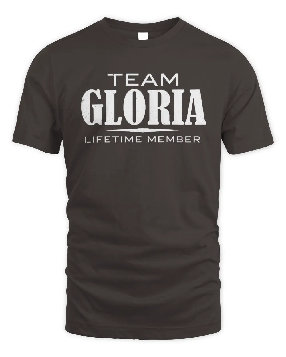 GLORIA BL62-K4-128 - Personalized “Team NAME Lifetime Member” - Unisex Standard T-Shirt - Dark Chocolate