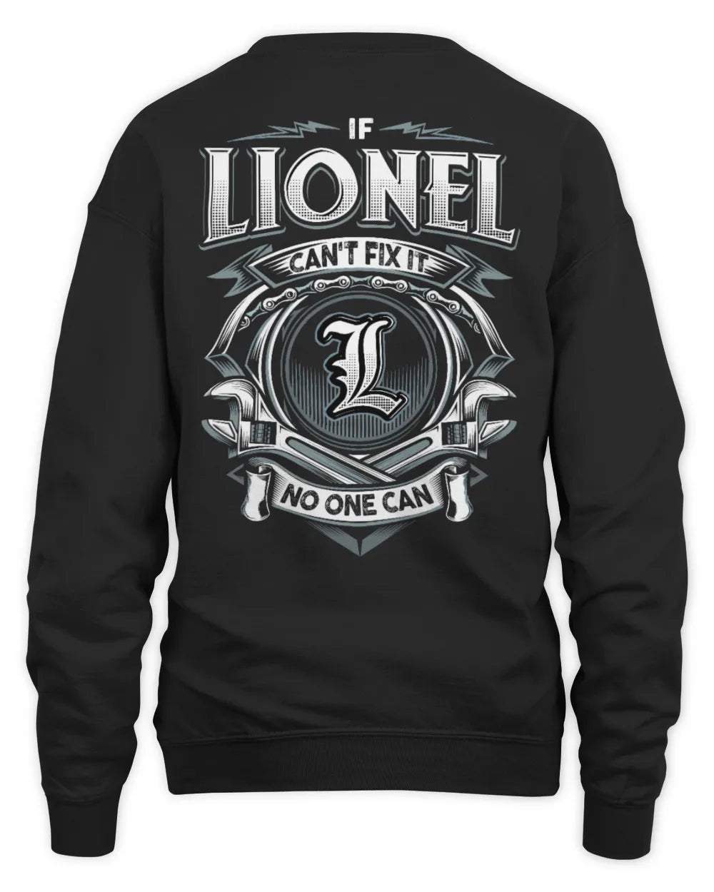 LIONEL AP81-K4-626 - Personalized Ahmed Quote Apparel “If Ahmed Can't Fix It, No One Can” - Unisex Sweatshirt - Black
