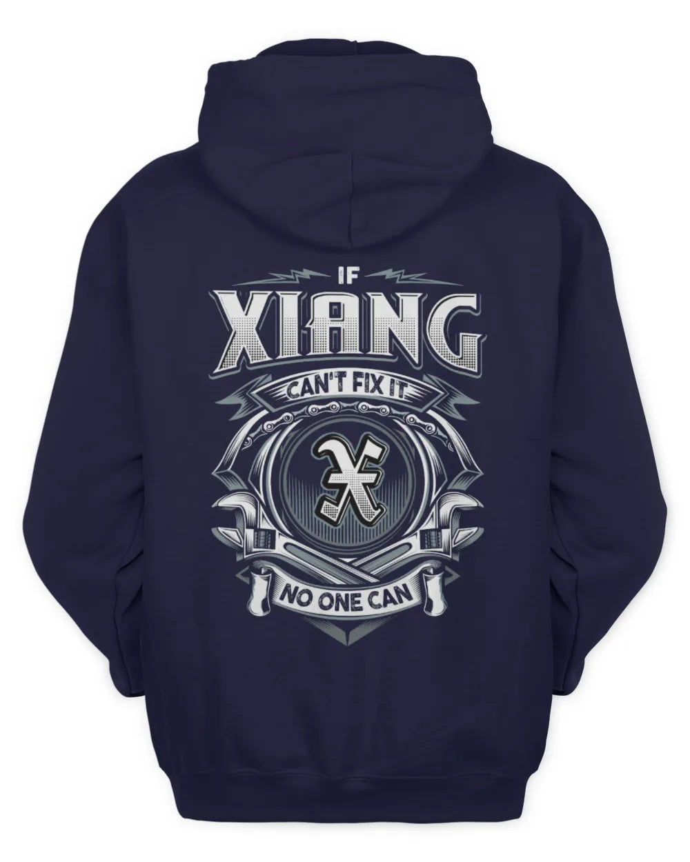 XIANG AP81-K4-626 - Personalized Ahmed Quote Apparel “If Ahmed Can't Fix It, No One Can” - Unisex Hoodie - Navy