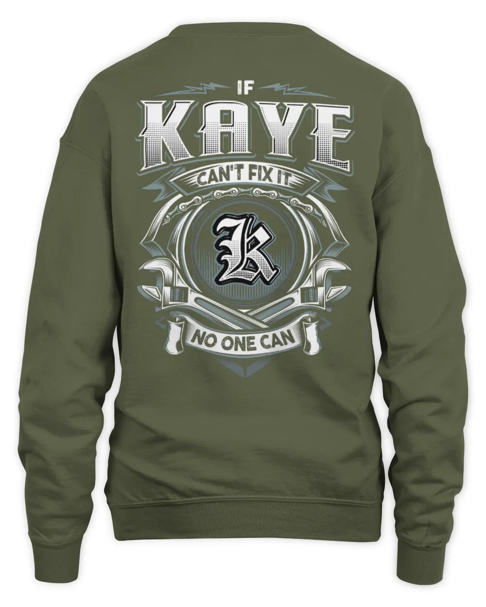KAYE AP81-K4-626 - Personalized Ahmed Quote Apparel “If Ahmed Can't Fix It, No One Can” - Unisex Sweatshirt - Military Green