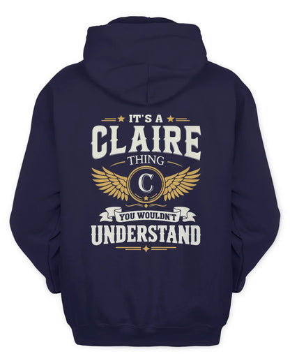 CLAIRE KT06-M008 It’s a [NAME] Thing – You Wouldn’t Understand | Personalized Vintage T-Shirt - Unisex Hoodie - Navy