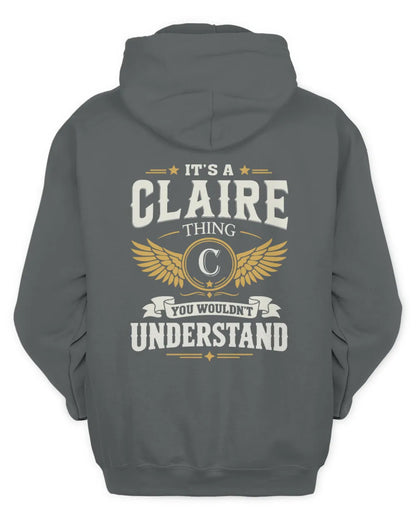 CLAIRE KT06-M008 It’s a [NAME] Thing – You Wouldn’t Understand | Personalized Vintage T-Shirt - Unisex Hoodie - Charcoal