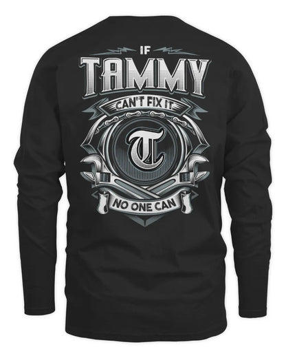 TAMMY AP81-K4-626 - Personalized Ahmed Quote Apparel “If Ahmed Can't Fix It, No One Can” - Men's Long Sleeved T-Shirt - Black