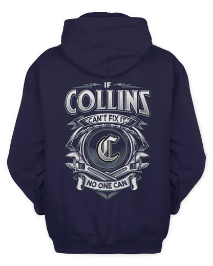 COLLINS AP81-K4-626 - Personalized Ahmed Quote Apparel “If Ahmed Can't Fix It, No One Can” - Unisex Hoodie - Navy