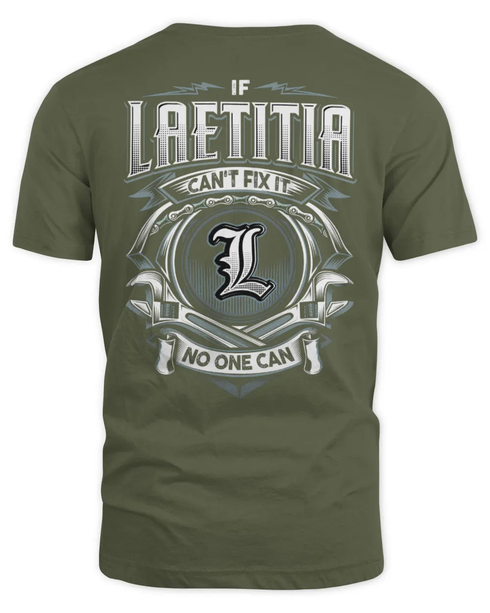 LAETITIA AP81-K4-626 - Personalized Ahmed Quote Apparel “If Ahmed Can't Fix It, No One Can” - Unisex Standard T-Shirt - Military Green