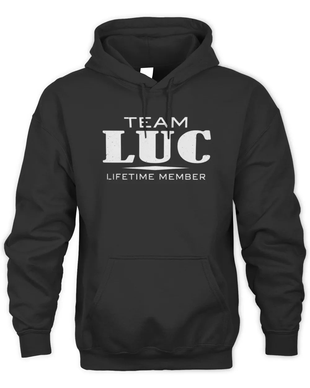 LUC BL62-K4-128 - Personalized “Team NAME Lifetime Member” - Unisex Hoodie - Black