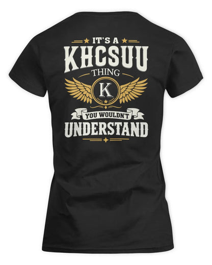 KHCSUU KT06-M008 It’s a [NAME] Thing – You Wouldn’t Understand | Personalized Vintage T-Shirt - Women's Standard T-Shirt - Black