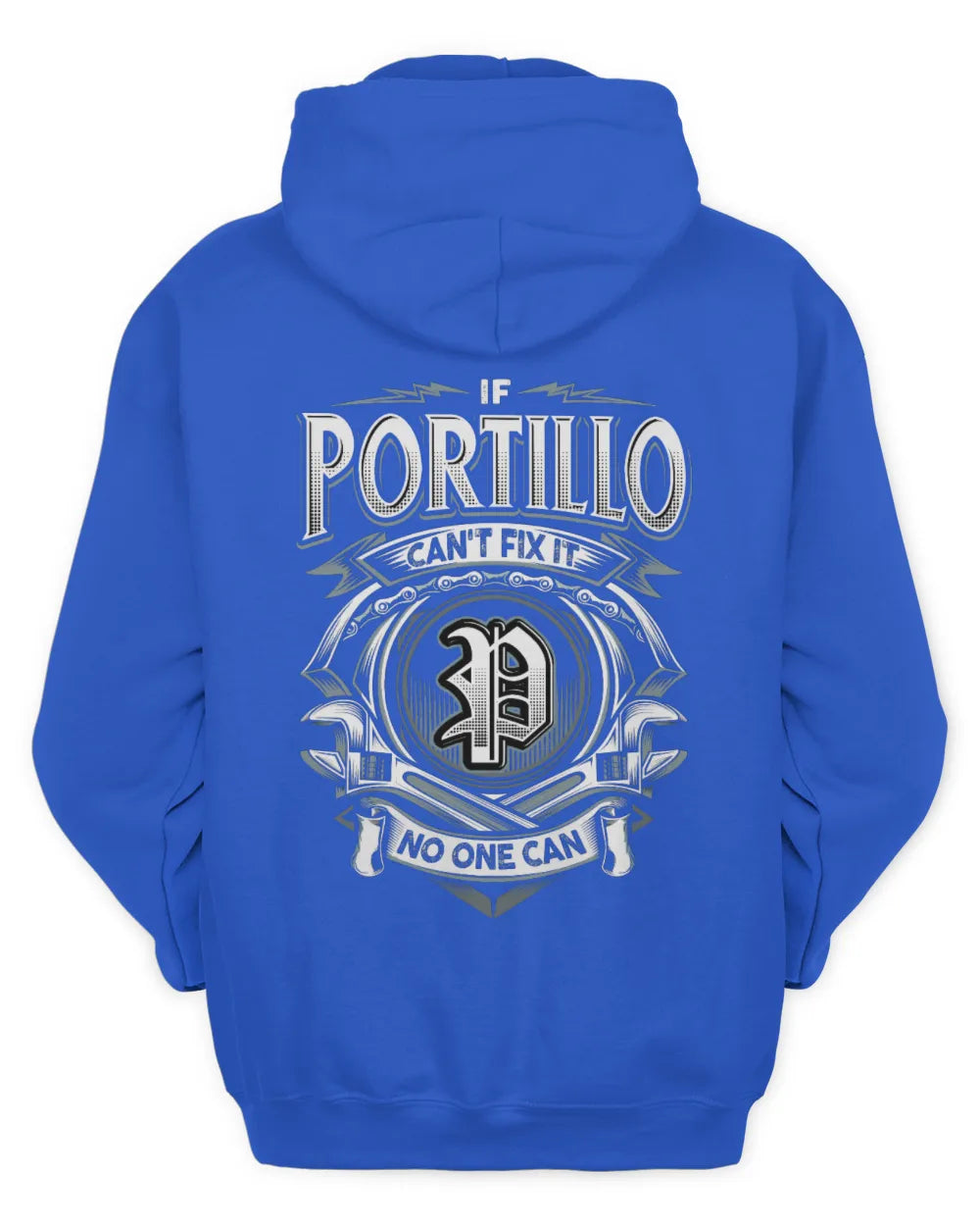 PORTILLO AP81-K4-626 - Personalized Ahmed Quote Apparel “If Ahmed Can't Fix It, No One Can” - Unisex Hoodie - Royal
