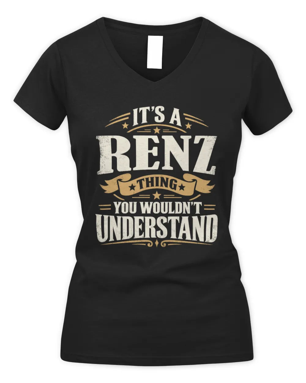 RENZ P08 TH51 - Personalized “It’s a/an [NAME] Thing – You Wouldn’t Understand” Shirt - Women's V-Neck T-Shirt - Black