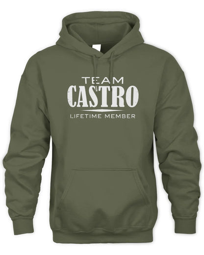 CASTRO BL62-K4-128 - Personalized “Team NAME Lifetime Member” - Unisex Hoodie - Military Green