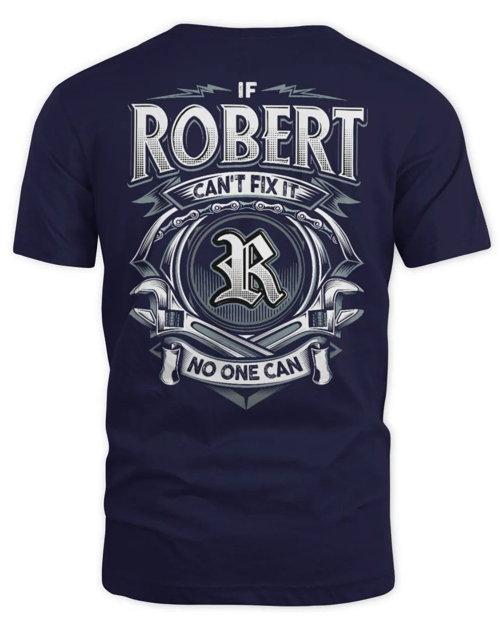 ROBERT AP81-K4-626 - Personalized Ahmed Quote Apparel “If Ahmed Can't Fix It, No One Can” - Unisex Standard T-Shirt - Navy