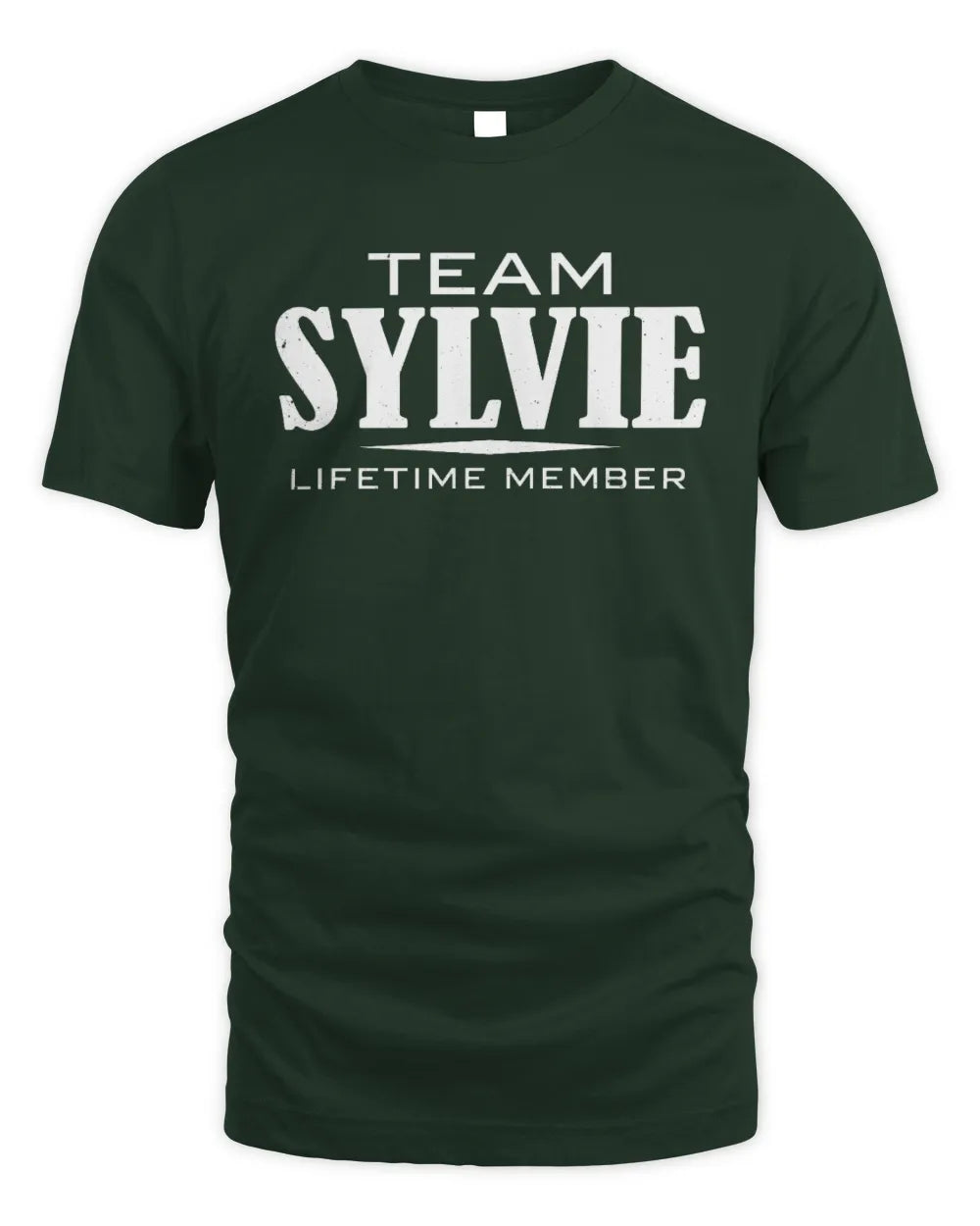SYLVIE BL62-K4-128 - Personalized “Team NAME Lifetime Member” - Unisex Standard T-Shirt - Forest Green
