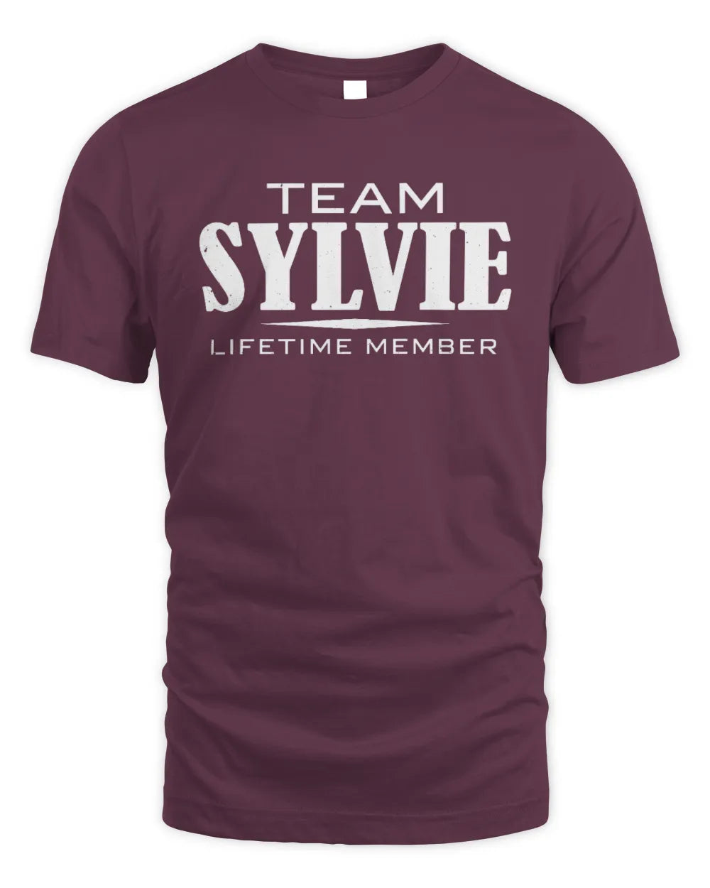 SYLVIE BL62-K4-128 - Personalized “Team NAME Lifetime Member” - Unisex Standard T-Shirt - Maroon