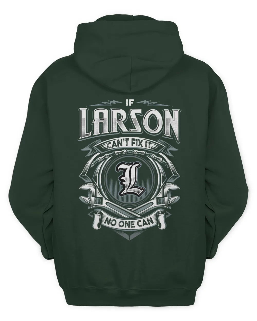 LARSON AP81-K4-626 - Personalized Ahmed Quote Apparel “If Ahmed Can't Fix It, No One Can” - Unisex Hoodie - Forest Green